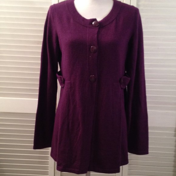 Banana Republic L Plumb Cashmere Blend Sweater - Picture 1 of 6